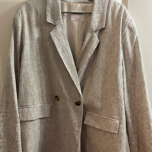 Old Navy Pinstripe Blazer with Double-Breasted Design
